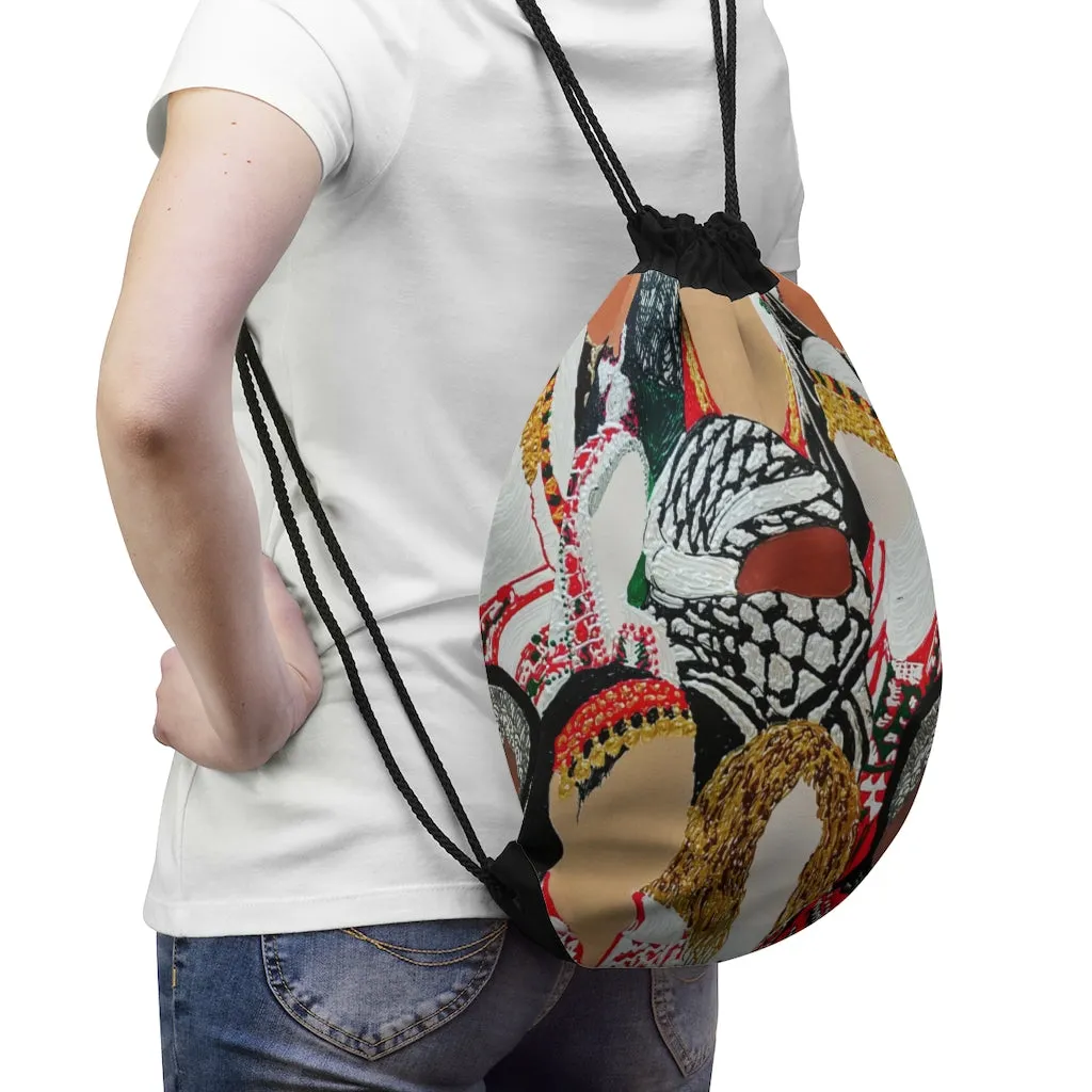 Palestinian Ladies: Drawstring Bag