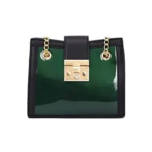 Patent Leather Crossbody Bag - Green