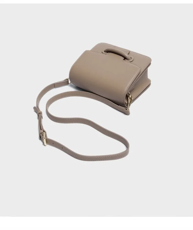 Paula Elegant Flap Buckle Leather Mini Crossbody