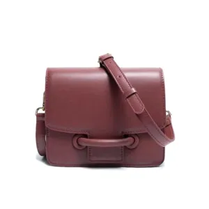 Paula Elegant Flap Buckle Leather Mini Crossbody