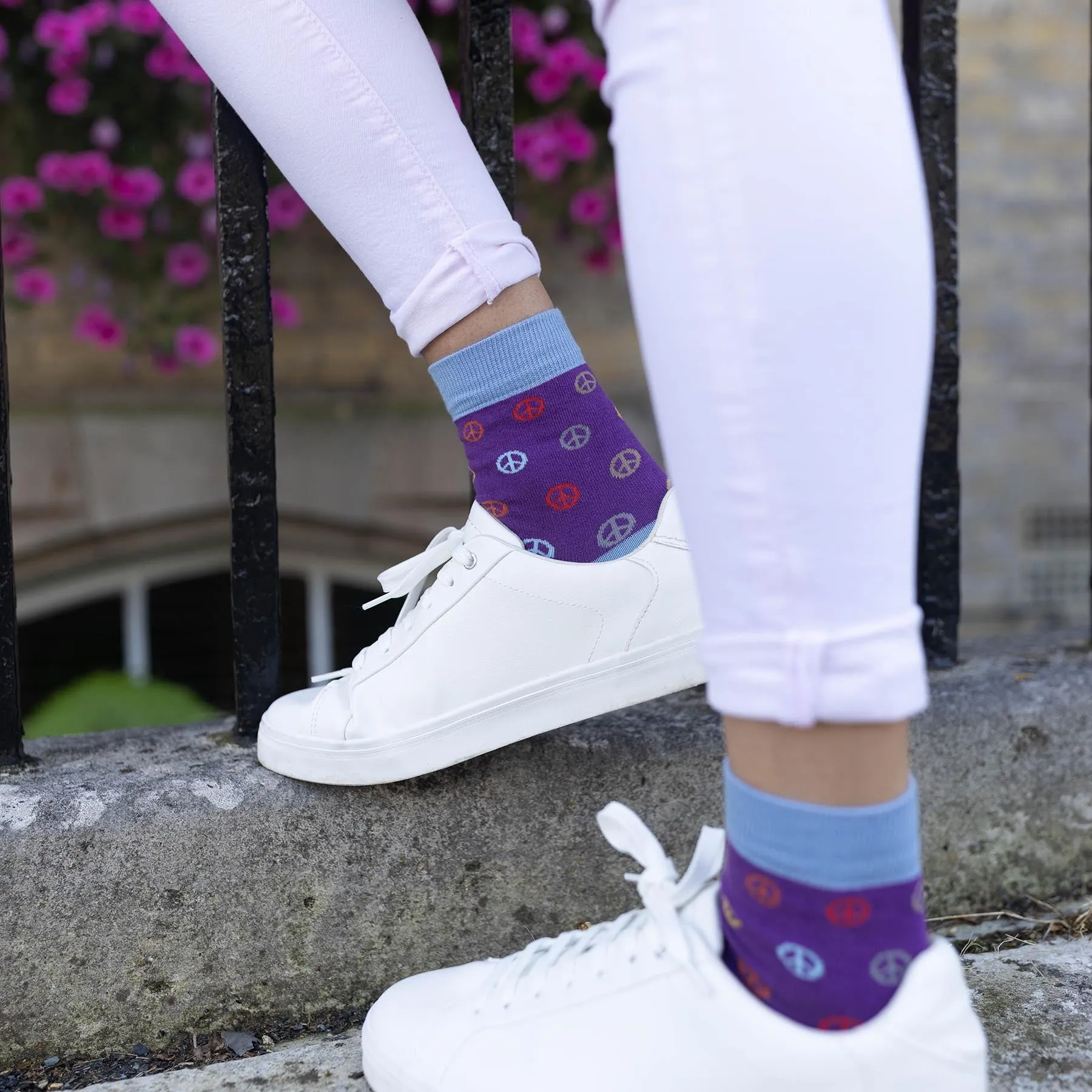 Peace Women's Socks - Purple