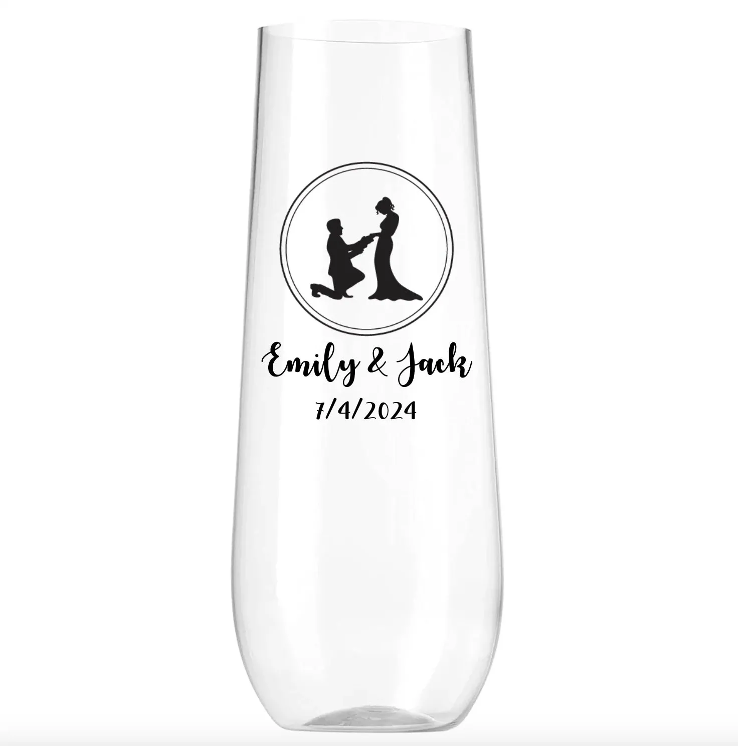 Personalized Wedding Champagne Glasses