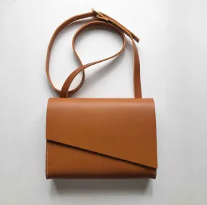 Pioneer Midi Tan Leather Crossbody Bag