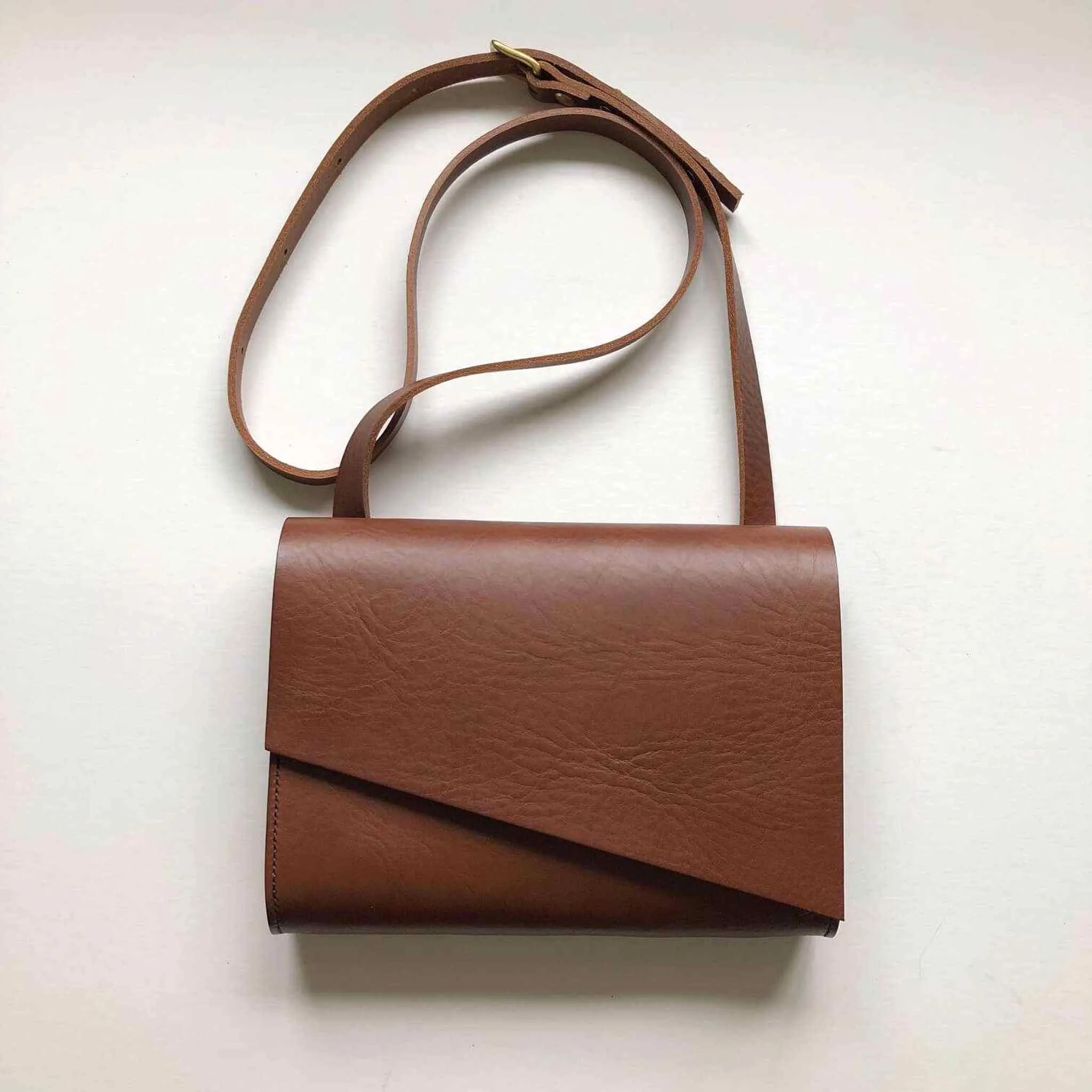 Pioneer Midi Tan Leather Crossbody Bag