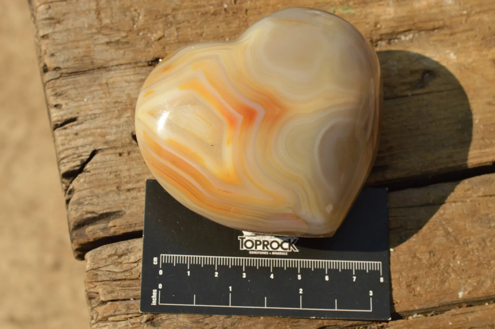 Polished Stunning Banded Agate Hearts  x 4 From Mandrosonoro, Madagascar