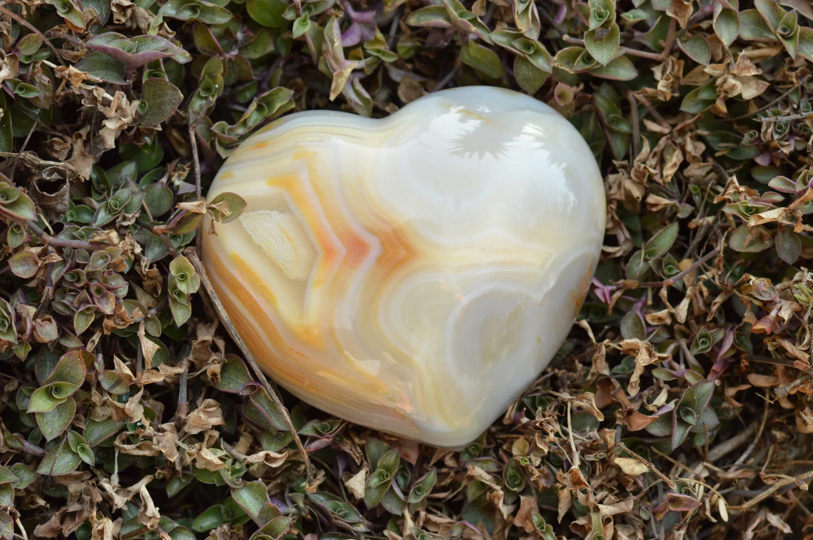 Polished Stunning Banded Agate Hearts  x 4 From Mandrosonoro, Madagascar