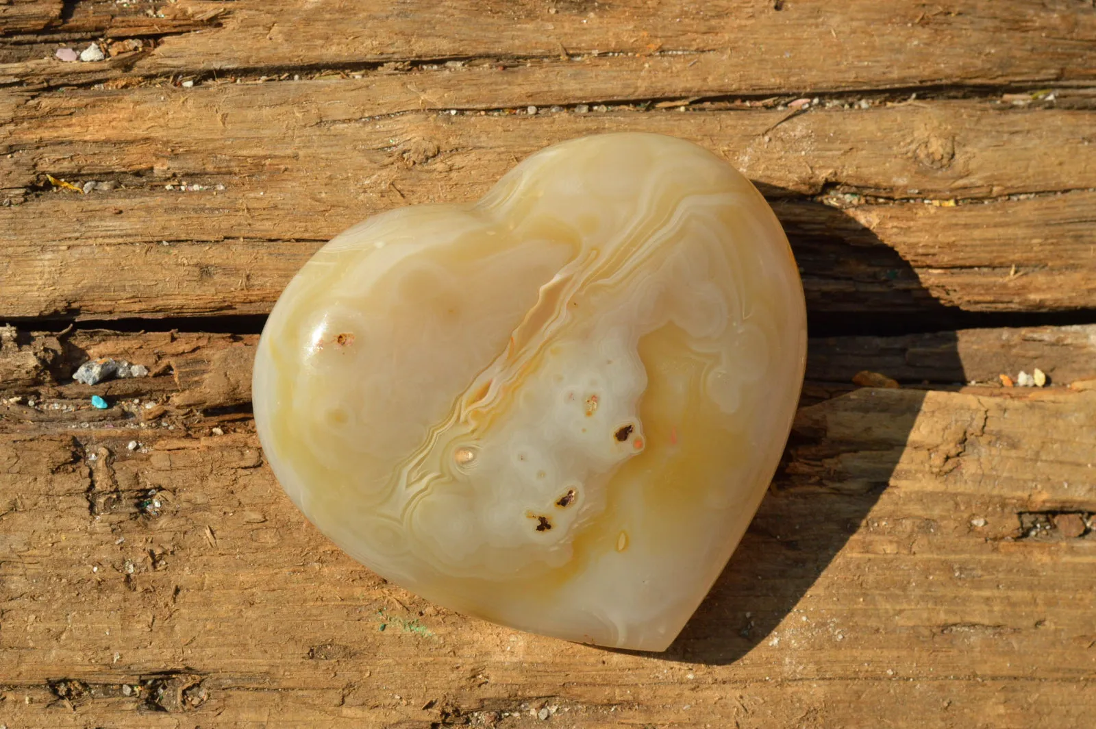 Polished Stunning Banded Agate Hearts  x 4 From Mandrosonoro, Madagascar