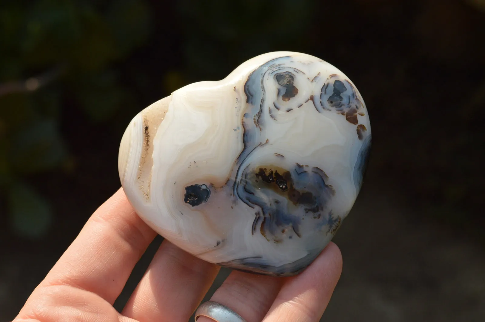 Polished Stunning Banded Agate Hearts  x 4 From Mandrosonoro, Madagascar