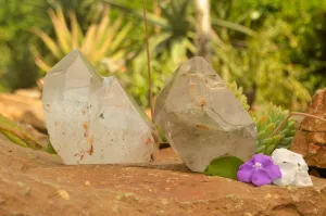 Polished Stunning Pair Of Quartz Crystals  x 2 From Madagascar