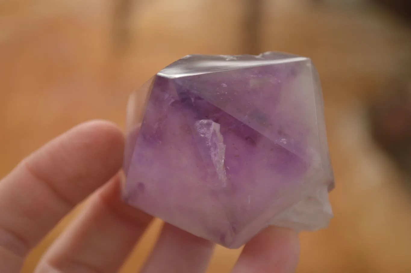 Polished  Stunning Window Amethyst Crystals x 3 From Southern Africa