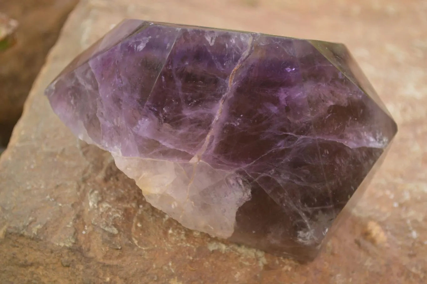 Polished  Stunning Window Amethyst Crystals x 3 From Southern Africa