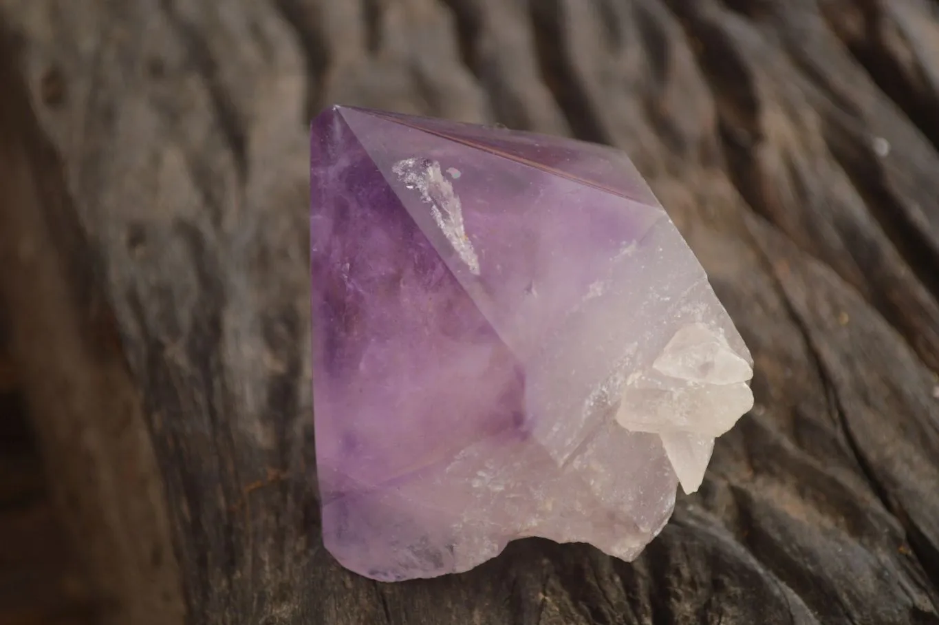 Polished  Stunning Window Amethyst Crystals x 3 From Southern Africa