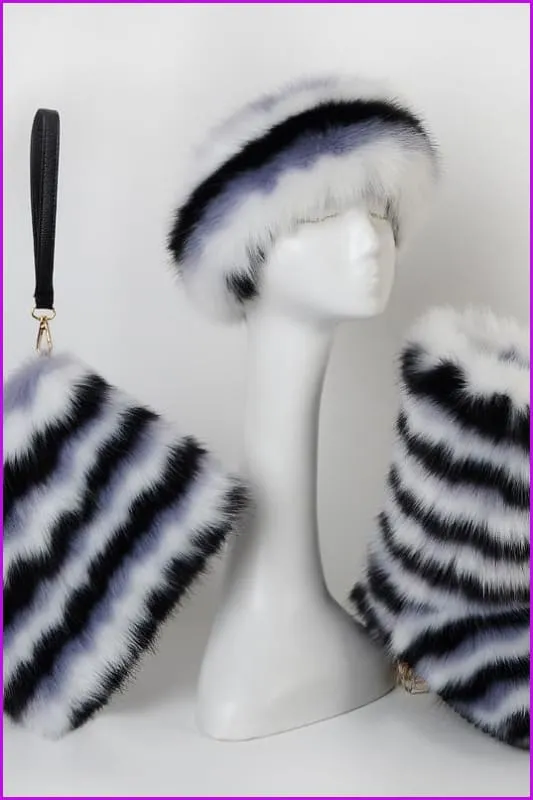 [Pre-sale] Faux Fur Headband/Handbag/Boots Set F1129