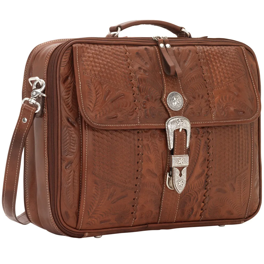 "Retro Romance" Western Leather Laptop Briefcase - Choose From 2 Colors!