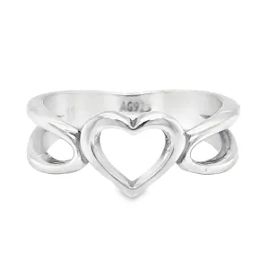 R831 Heart with infinite Back Ring