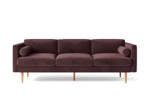 Salerno 3 Seater Sofa Grape Velvet