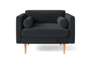 Salerno Armchair Dark Grey Velvet