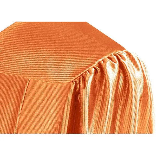 Shiny Orange High School Graduation Gown