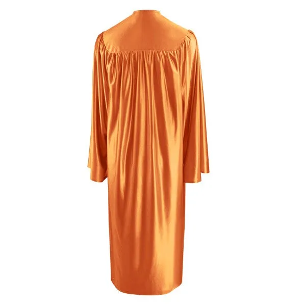 Shiny Orange High School Graduation Gown