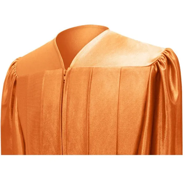 Shiny Orange High School Graduation Gown