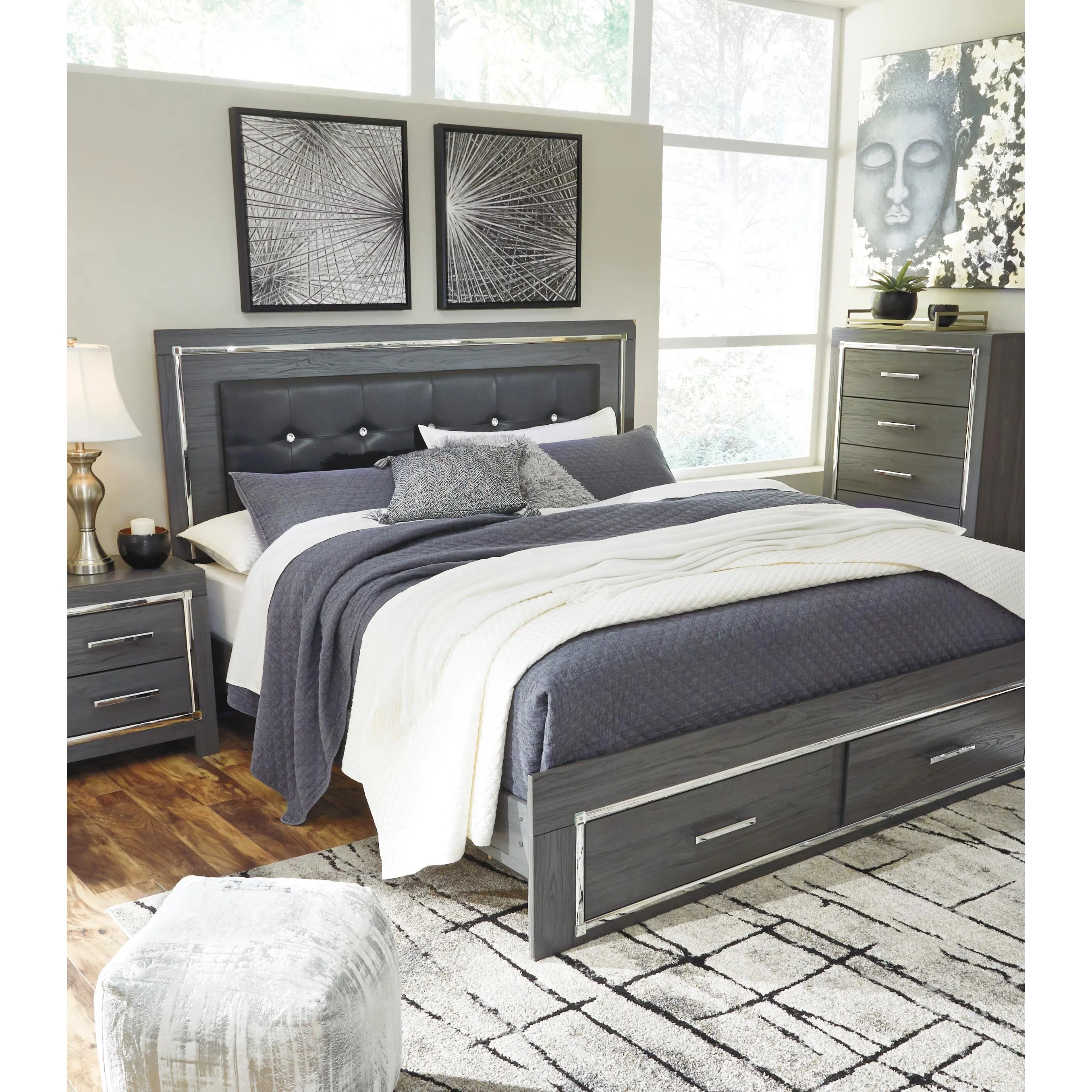 Signature Design by Ashley Lodanna King Panel Bed with Storage B214-58/B214-56S/B214-97