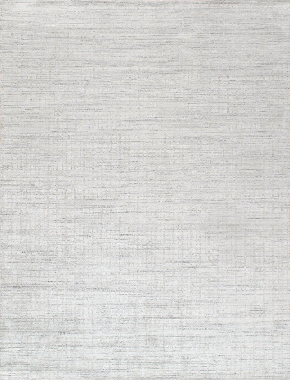 Slate Collection Hand-Loomed Ivory/Beige Bsilk & Wool Area Rug-12' 0" X 15' 0"