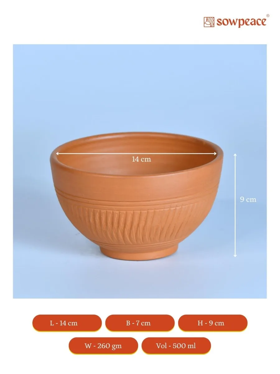 Sowpeace Handcrafted Terracotta Soup Bowl: Artful Kitchenware & Decor