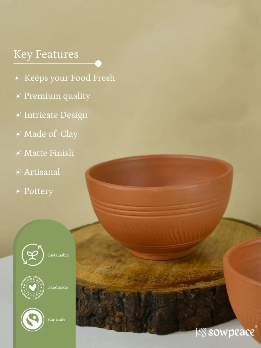 Sowpeace Handcrafted Terracotta Soup Bowl: Artful Kitchenware & Decor