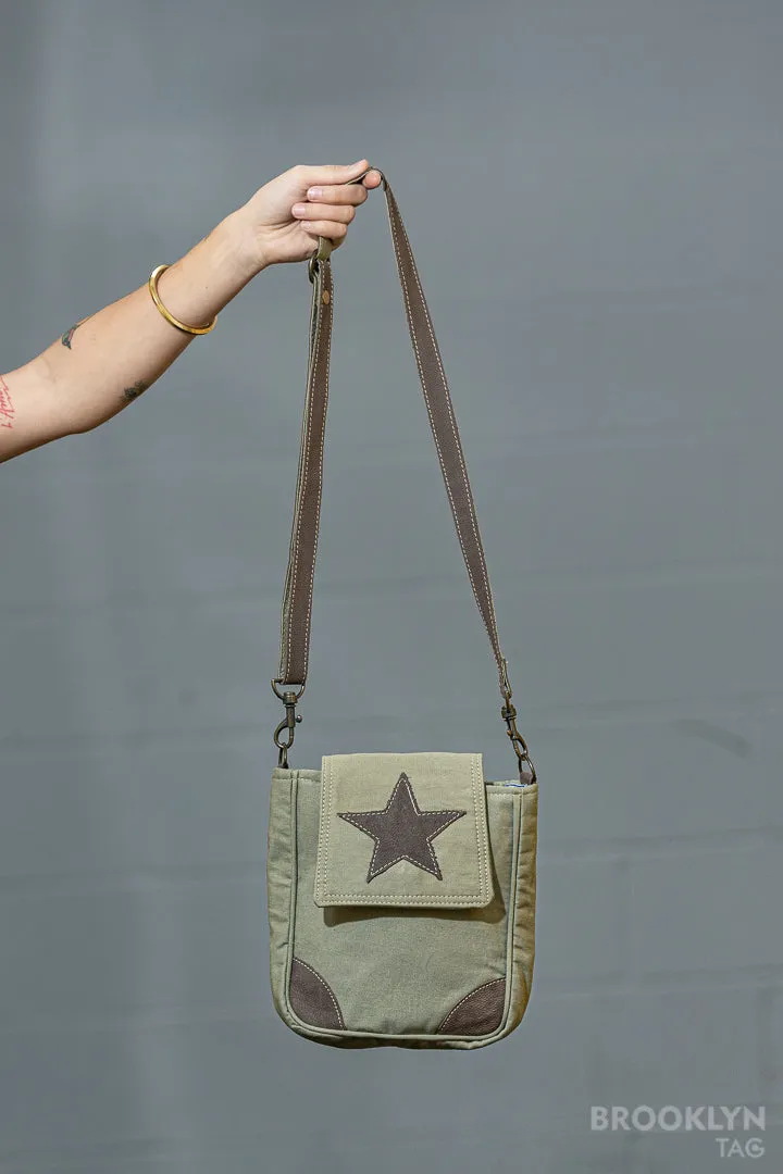 Star Crossbody Canvas Bag