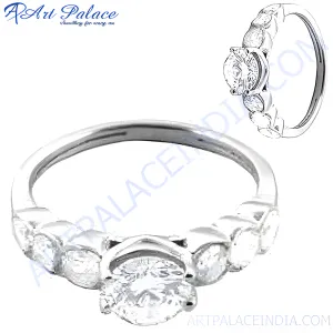 Stunning CZ Jewellery Gemstone Silver Ring - Shop Now