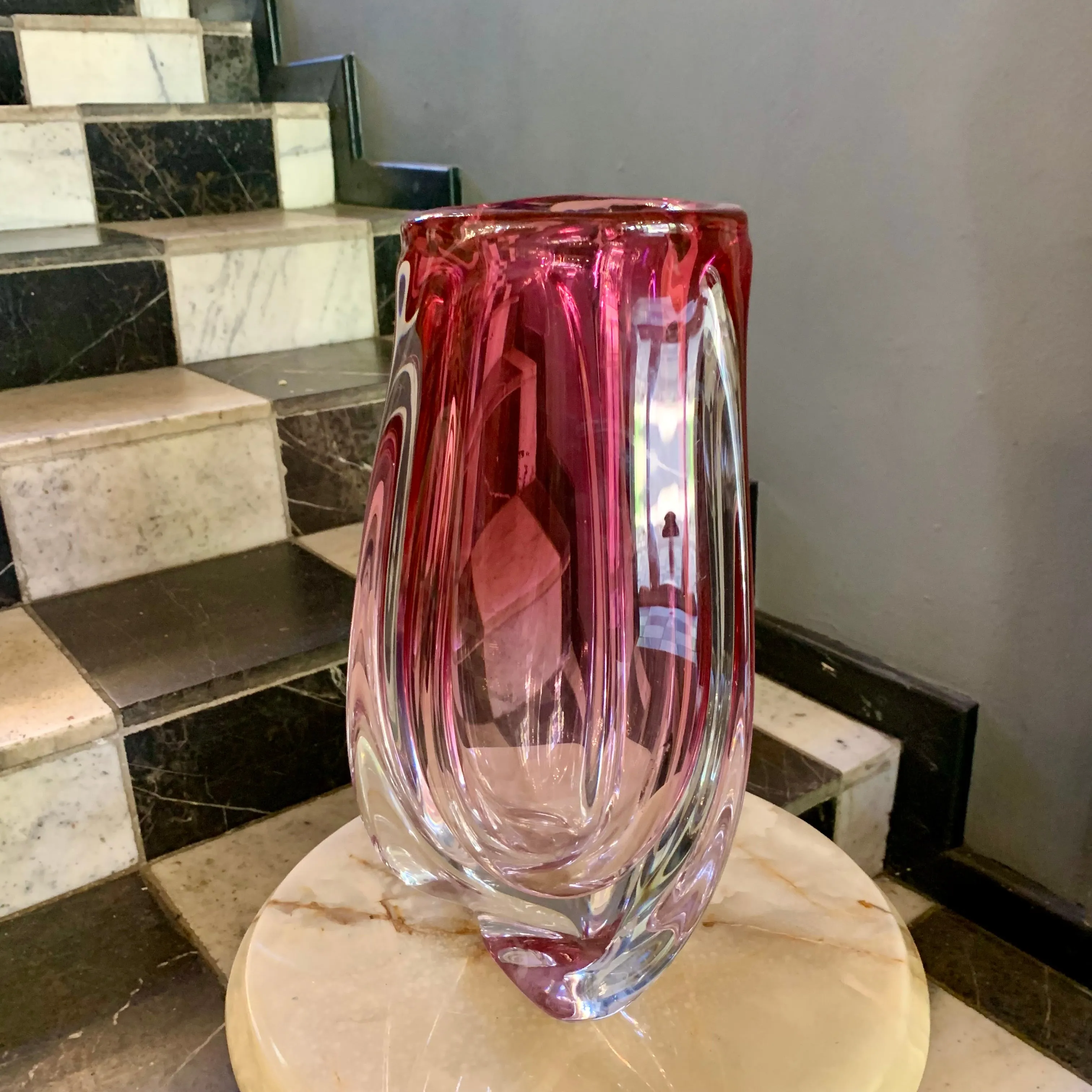 Stunning Pink Murano Glass Vases - SOLD