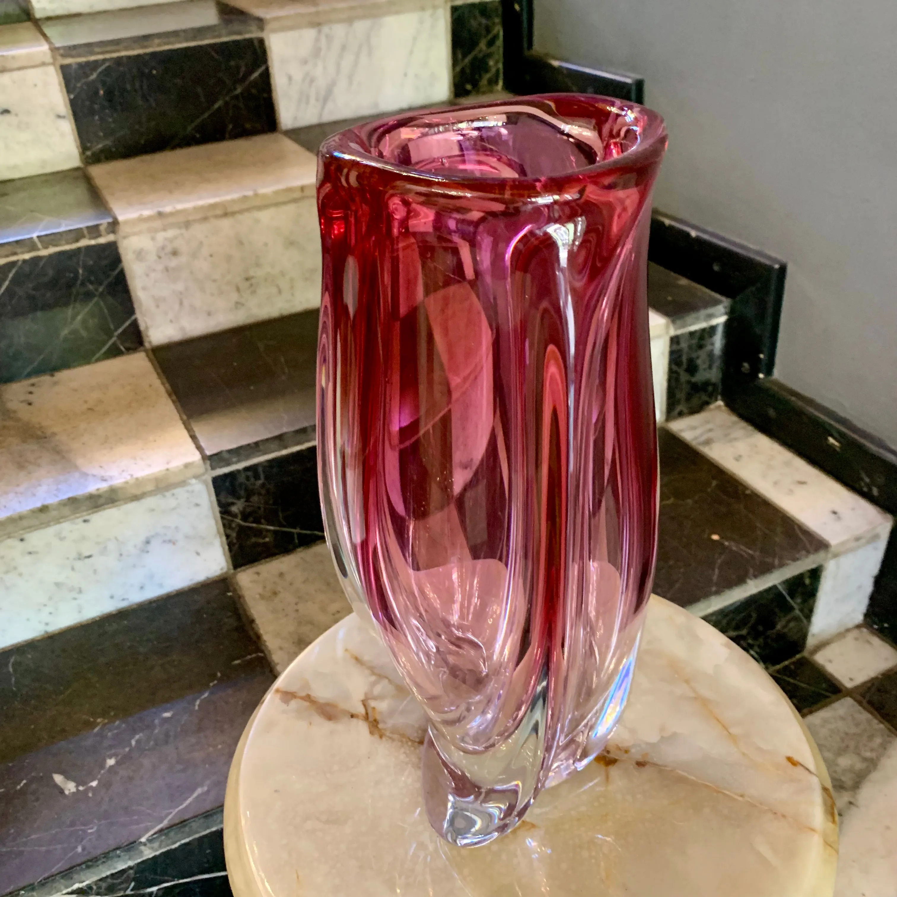 Stunning Pink Murano Glass Vases - SOLD