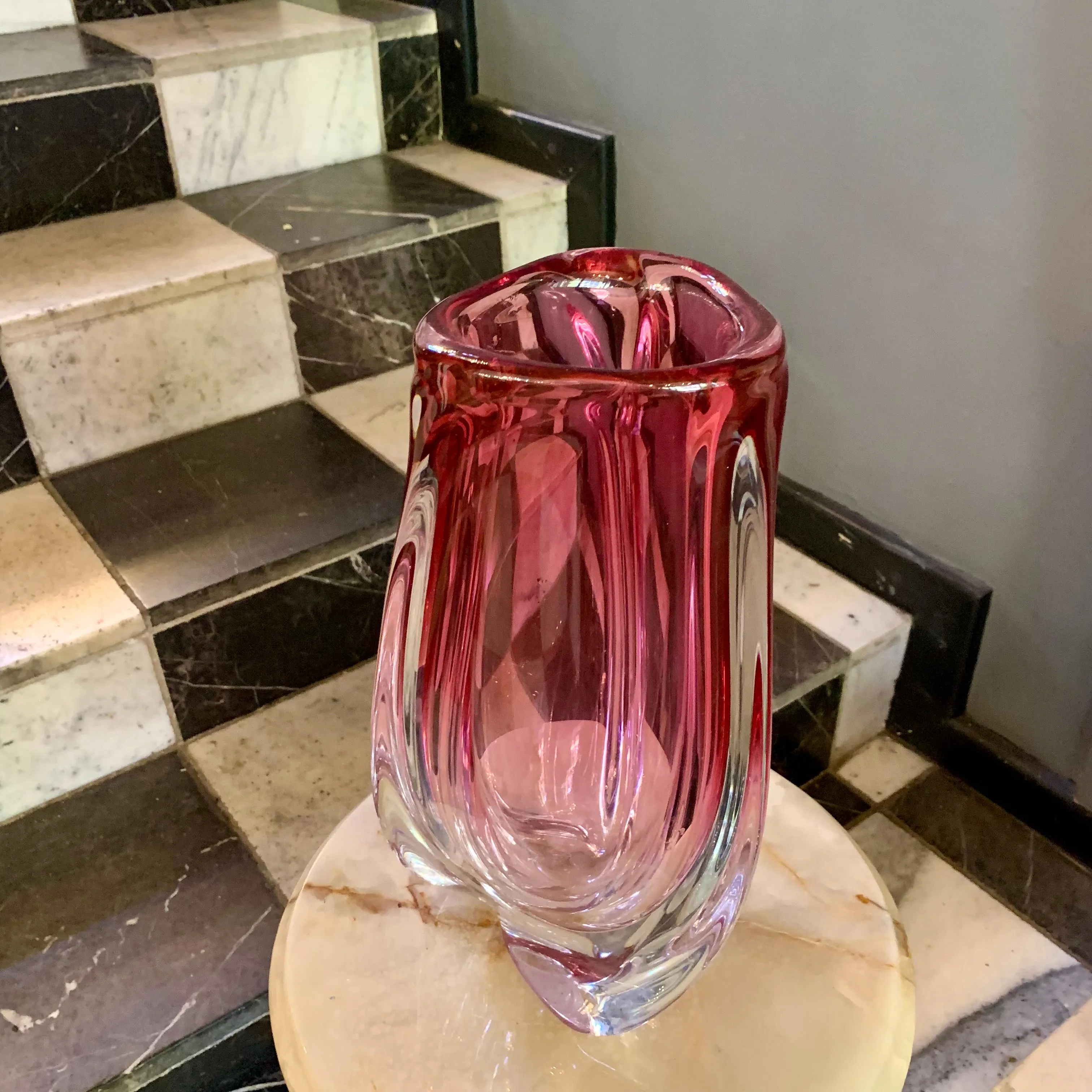 Stunning Pink Murano Glass Vases - SOLD