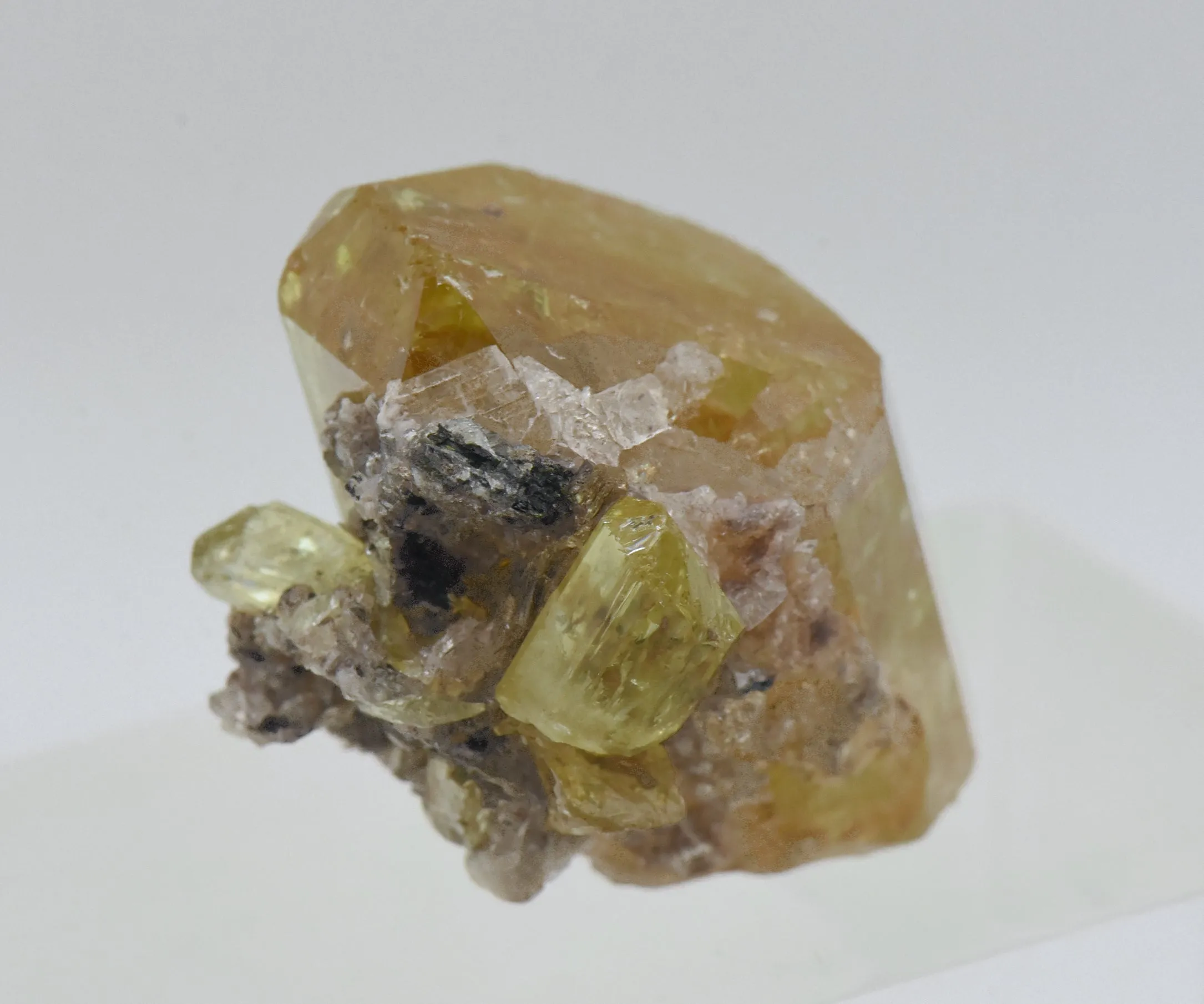 Stunning Yellow Fluorapatite Crystal Mineral Specimen - Mexico