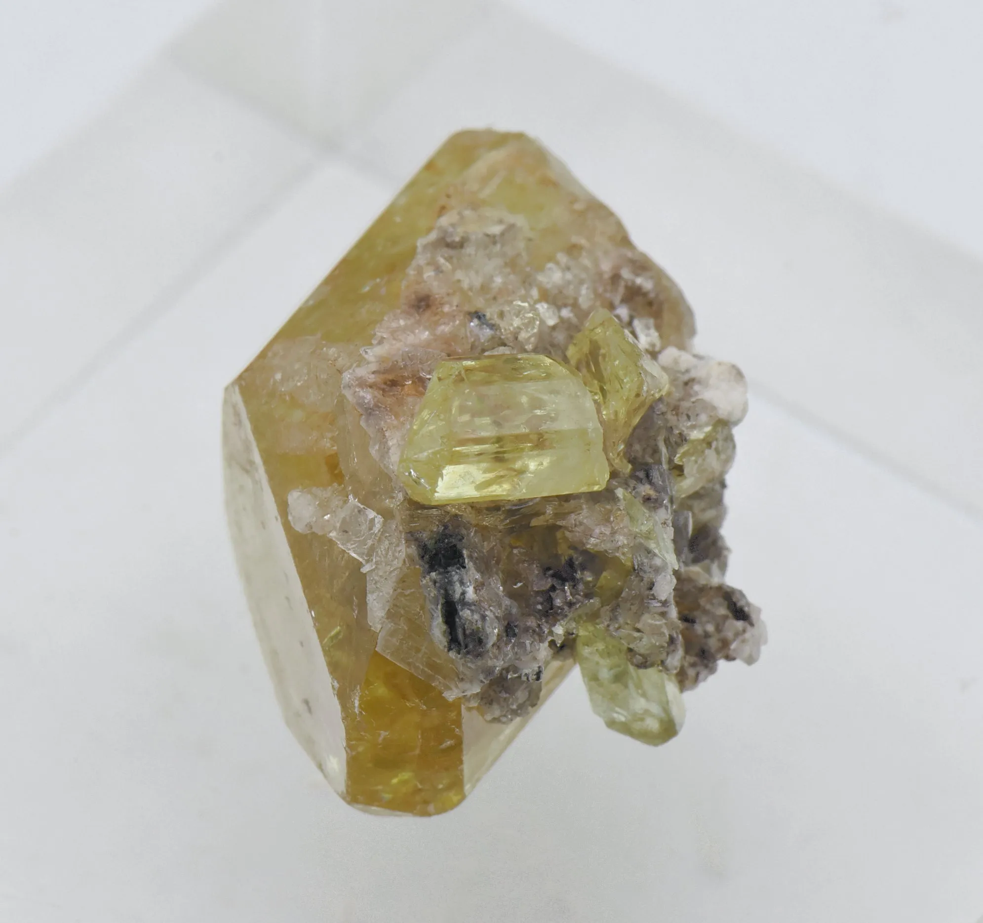 Stunning Yellow Fluorapatite Crystal Mineral Specimen - Mexico