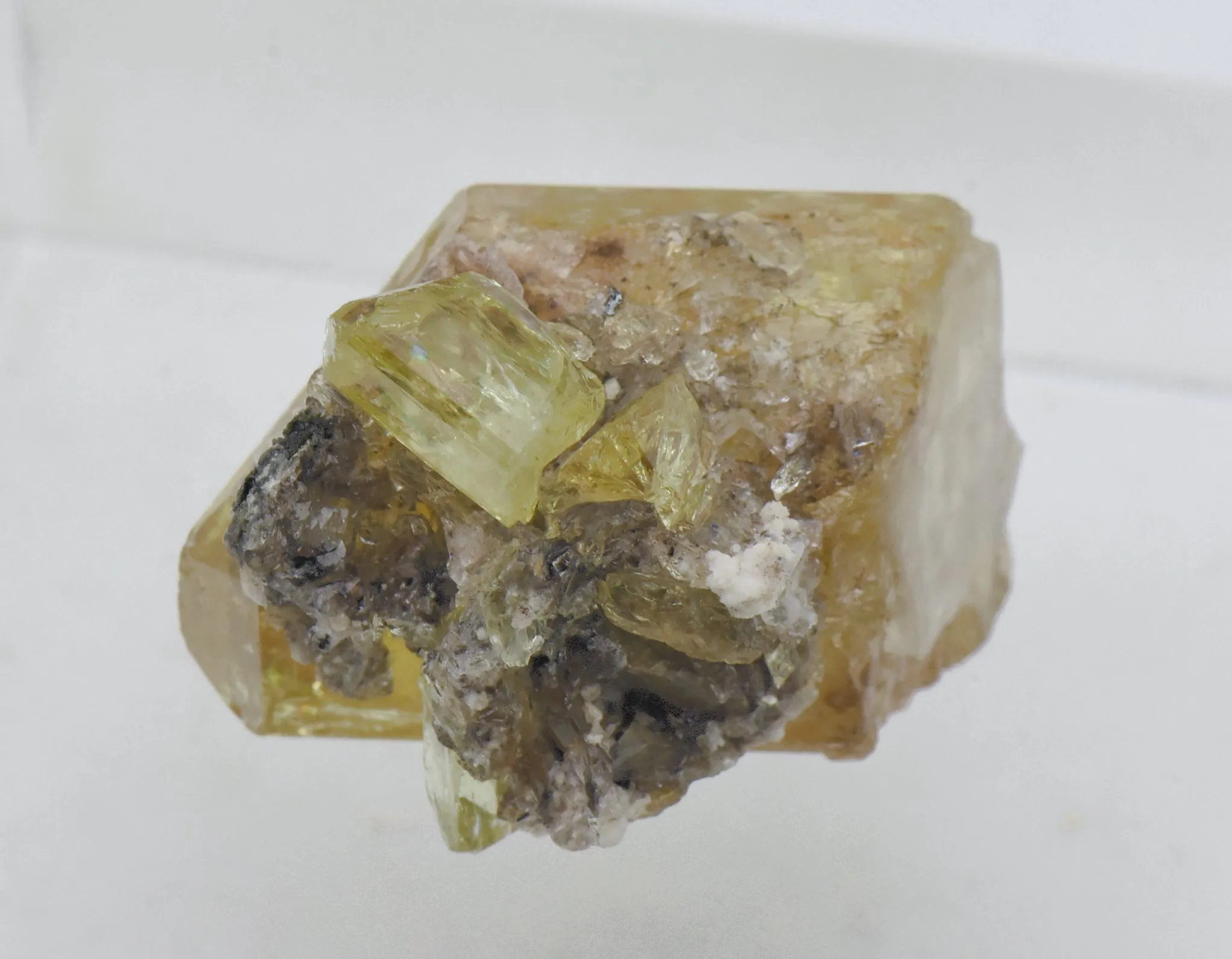 Stunning Yellow Fluorapatite Crystal Mineral Specimen - Mexico