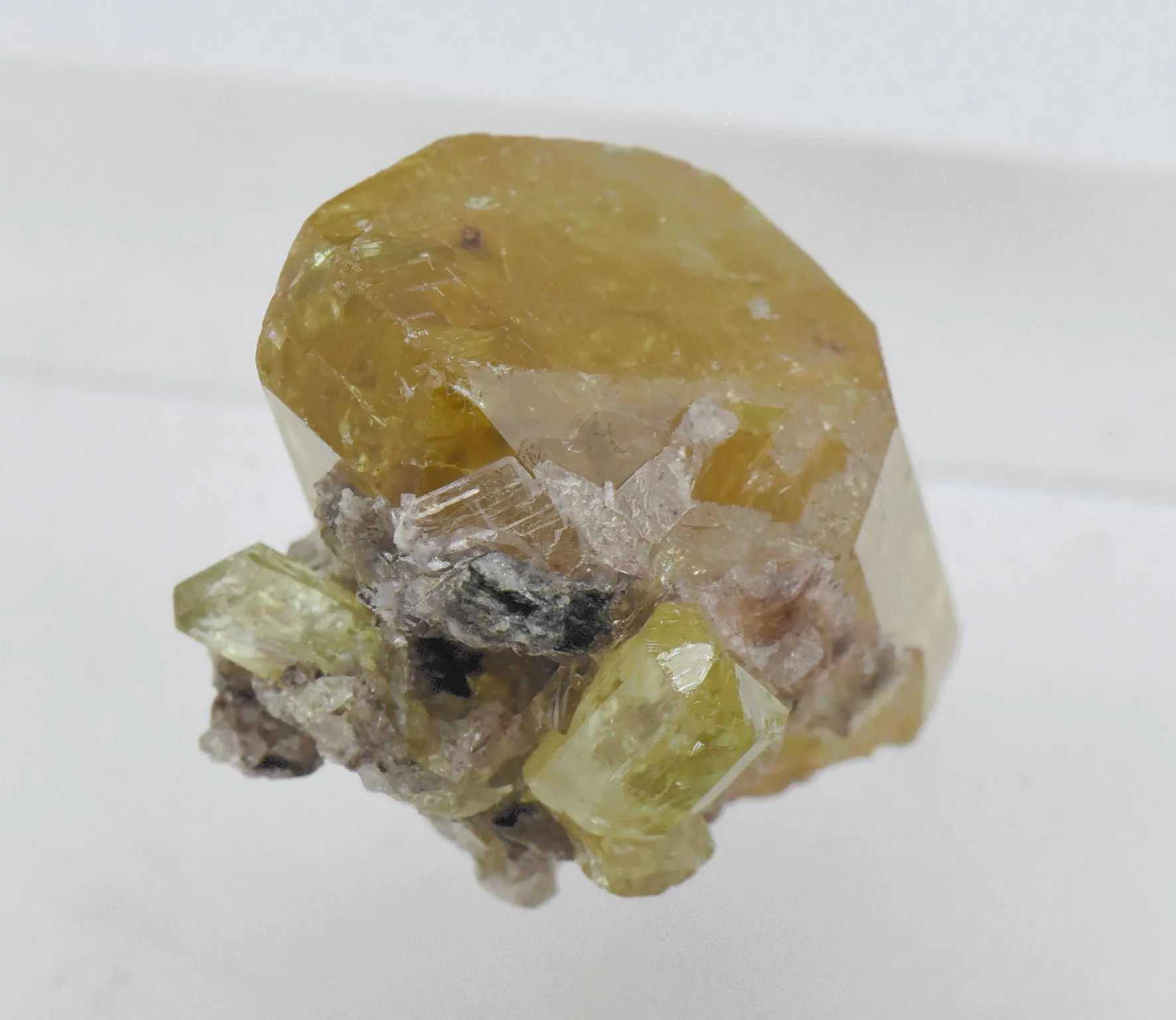 Stunning Yellow Fluorapatite Crystal Mineral Specimen - Mexico