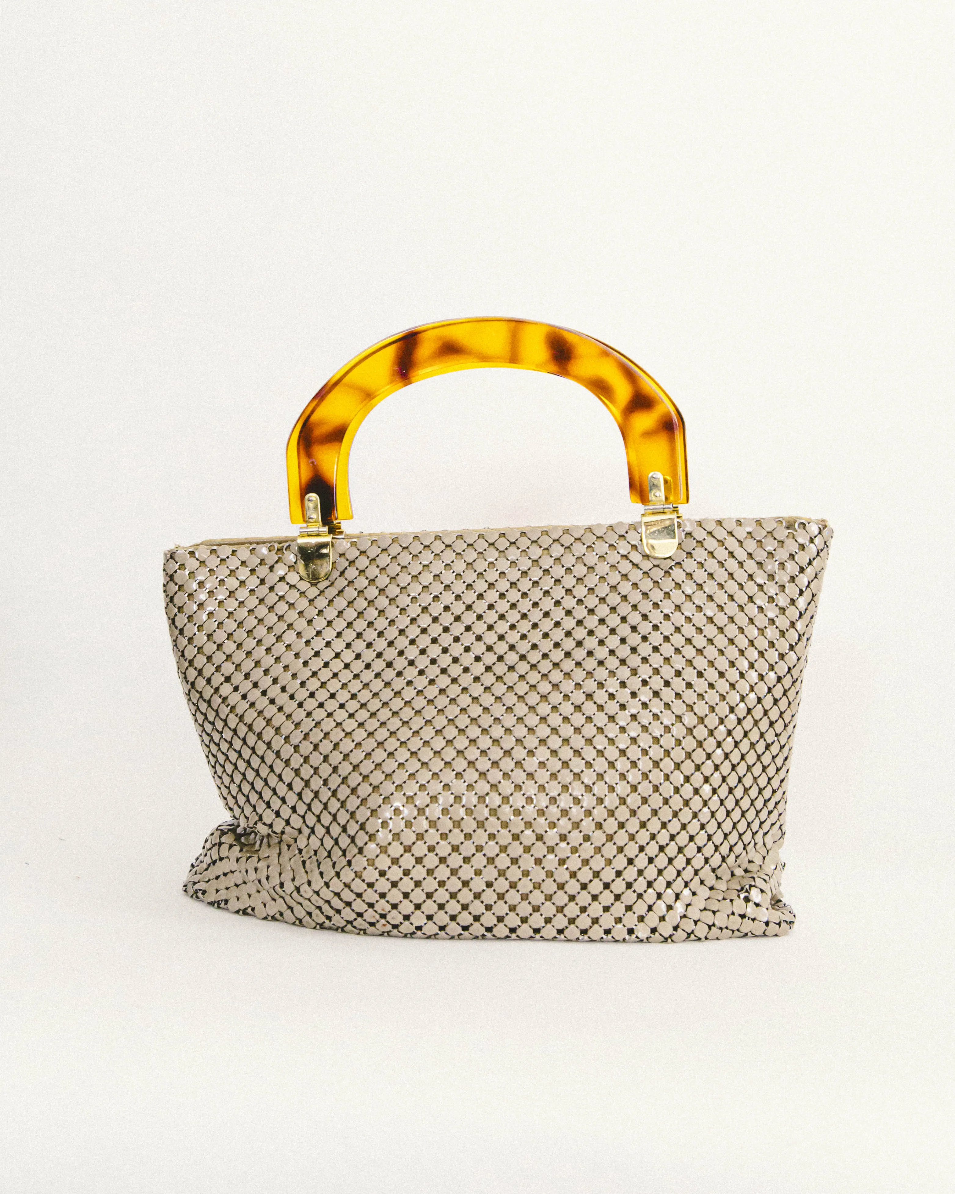 Taupe Mesh Handbag