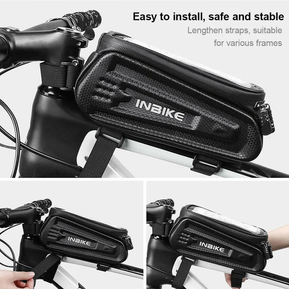 Touch Screen Bicycle Top Tube Bag EVA Hard Shell Bicycle Frame Bag Waterproof Bike   Storage Bag Cycling Accessories