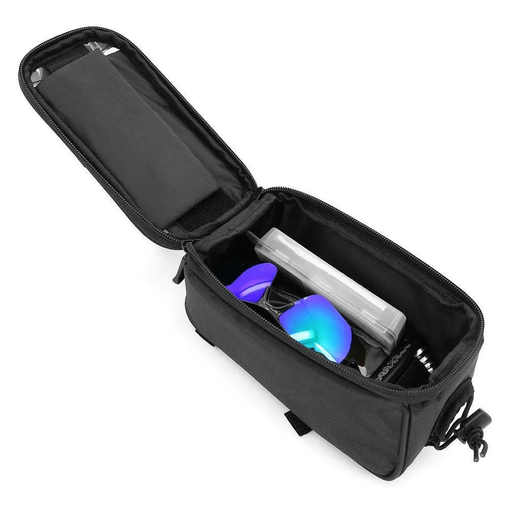 Touch Screen Waterproof Front Frame Top Tube Bicycle Pouch Hard Shell Large Capacity Cycling Front Storage Bag