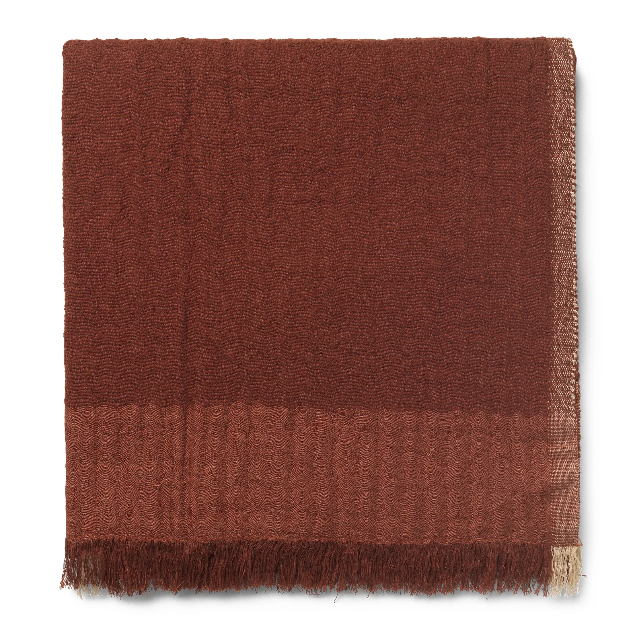 Weaver Throw Red Brown