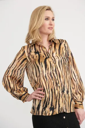 Women's Joseph Ribkoff | Stunning Lightweight Blouse | Black and Gold