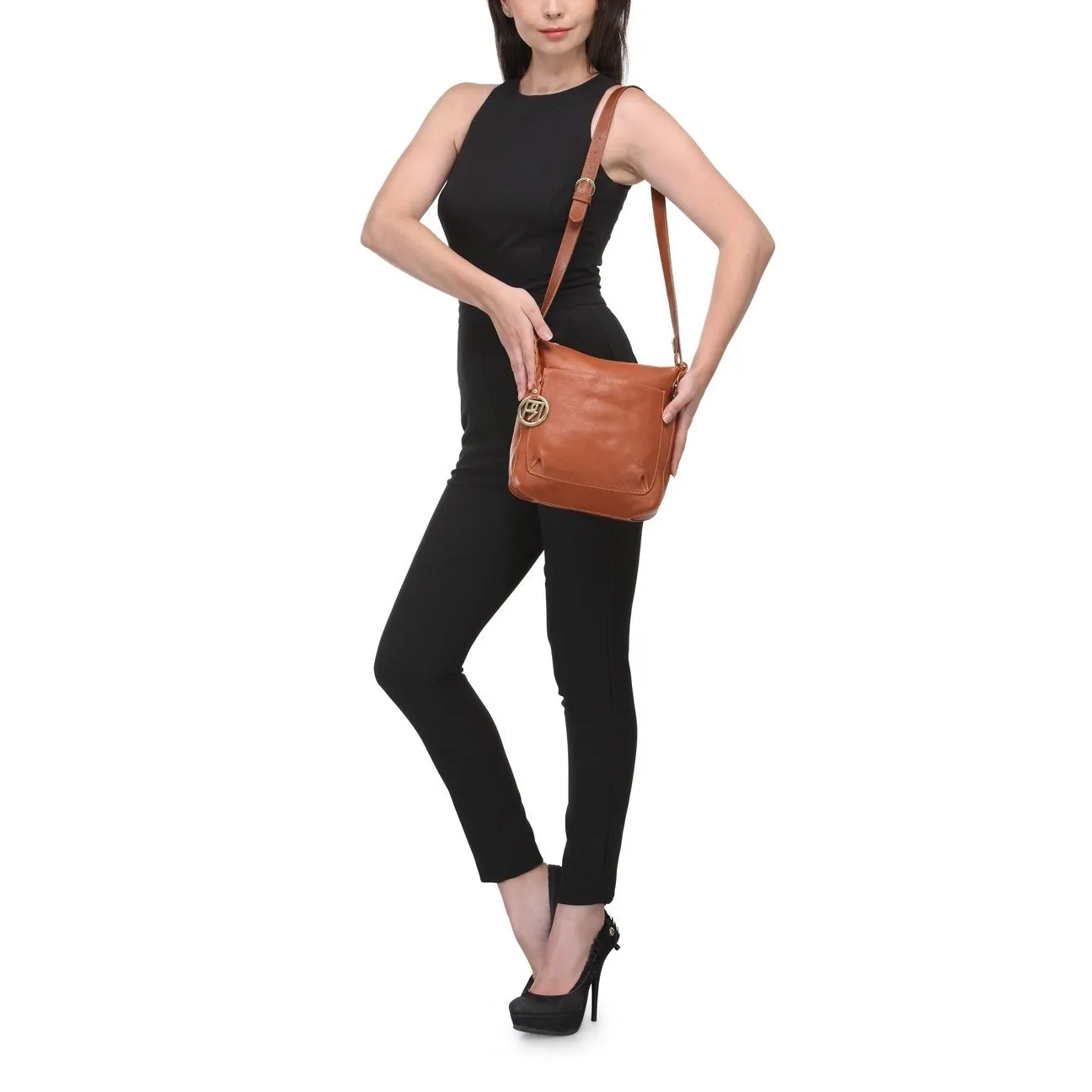 Women's Leather Crossbody Bag - PR974