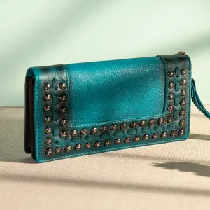 Wrangler Studded Wallet~ Turquoise