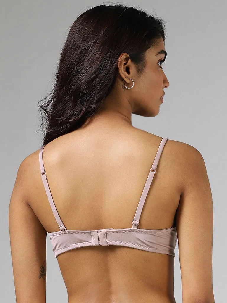 Wunderlove Light Taupe Lace Strap Bra