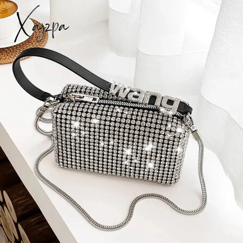 Xajzpa - Fashion Stylish Women&#39;s Rhinestone Handbag Lady Bag Diamonds Shoulder Bag Purse Ladies Crossbody Bag Female shining diamond bag