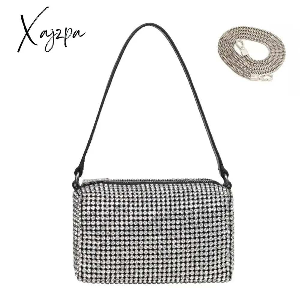 Xajzpa - Fashion Stylish Women&#39;s Rhinestone Handbag Lady Bag Diamonds Shoulder Bag Purse Ladies Crossbody Bag Female shining diamond bag