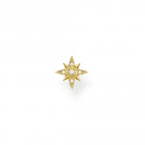 Yellow Gold Star Single Ear Stud H2144-414-14