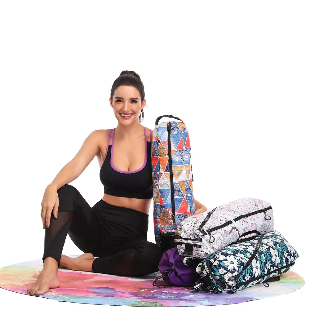 Yoga Mat Bag, Yoga Mat Carry Bag  with Multi-Functional Storage Pockets and Adjustable Shoulder Strap